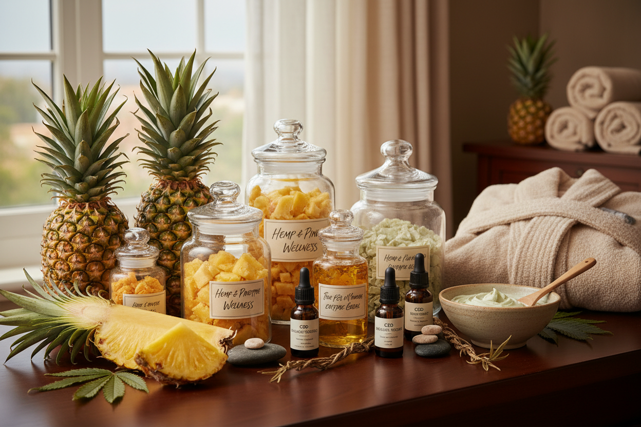 Luxury pineapple apothecary banner